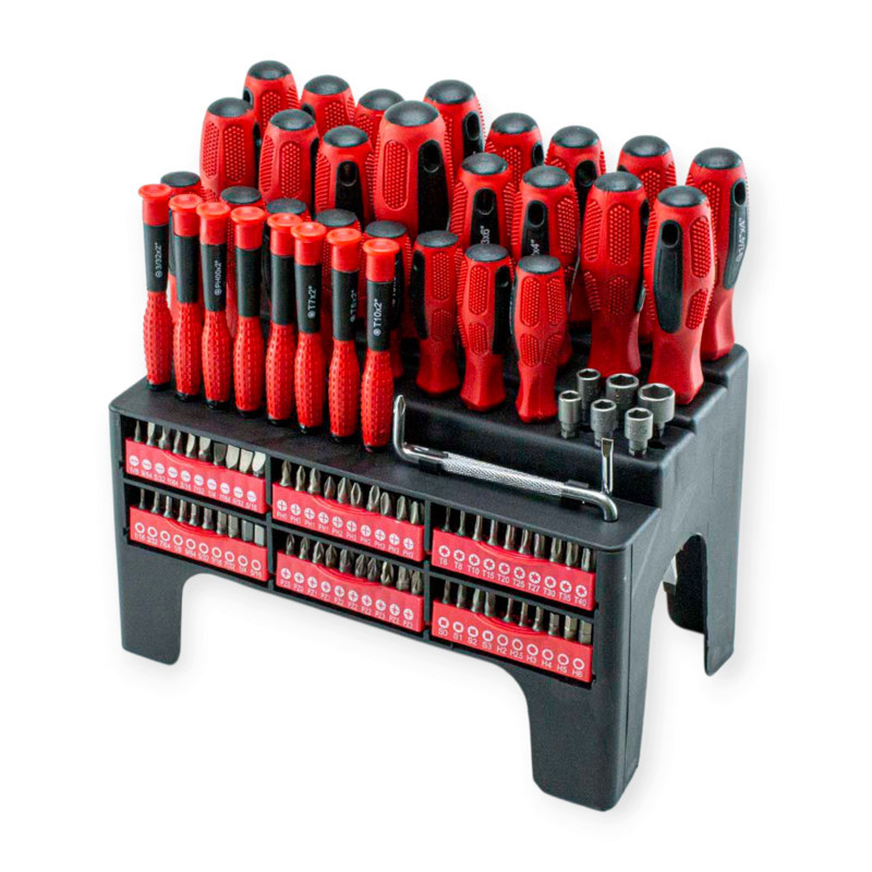 Набір викруток та біт, шестигранники, головки 100 шт з підставкою-органайзером Мукачево - фото 1