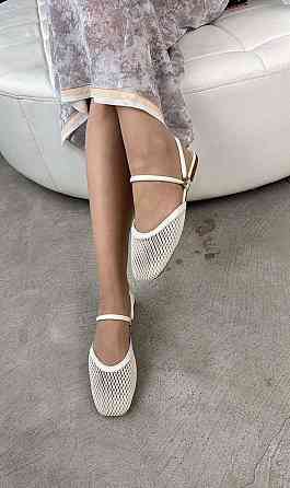 Olli Шльопанці жіночі класичні із закритим носком + сітка літні з натуральної шкіри OLLI Л-3-00 Коломия