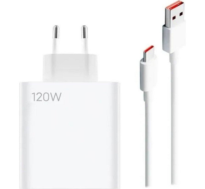 Зарядное сетевое устройство MI120W с кабелем (Белый) Винница - изображение 2