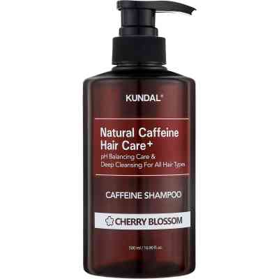 Шампунь Kundal Natural Caffeine & Intensive Scalp Care Shampoo Cherry Blossom 500 мл (8809568745772) Винница