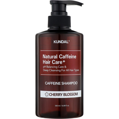 Шампунь Kundal Natural Caffeine & Intensive Scalp Care Shampoo Cherry Blossom 500 мл (8809568745772) Винница - изображение 1