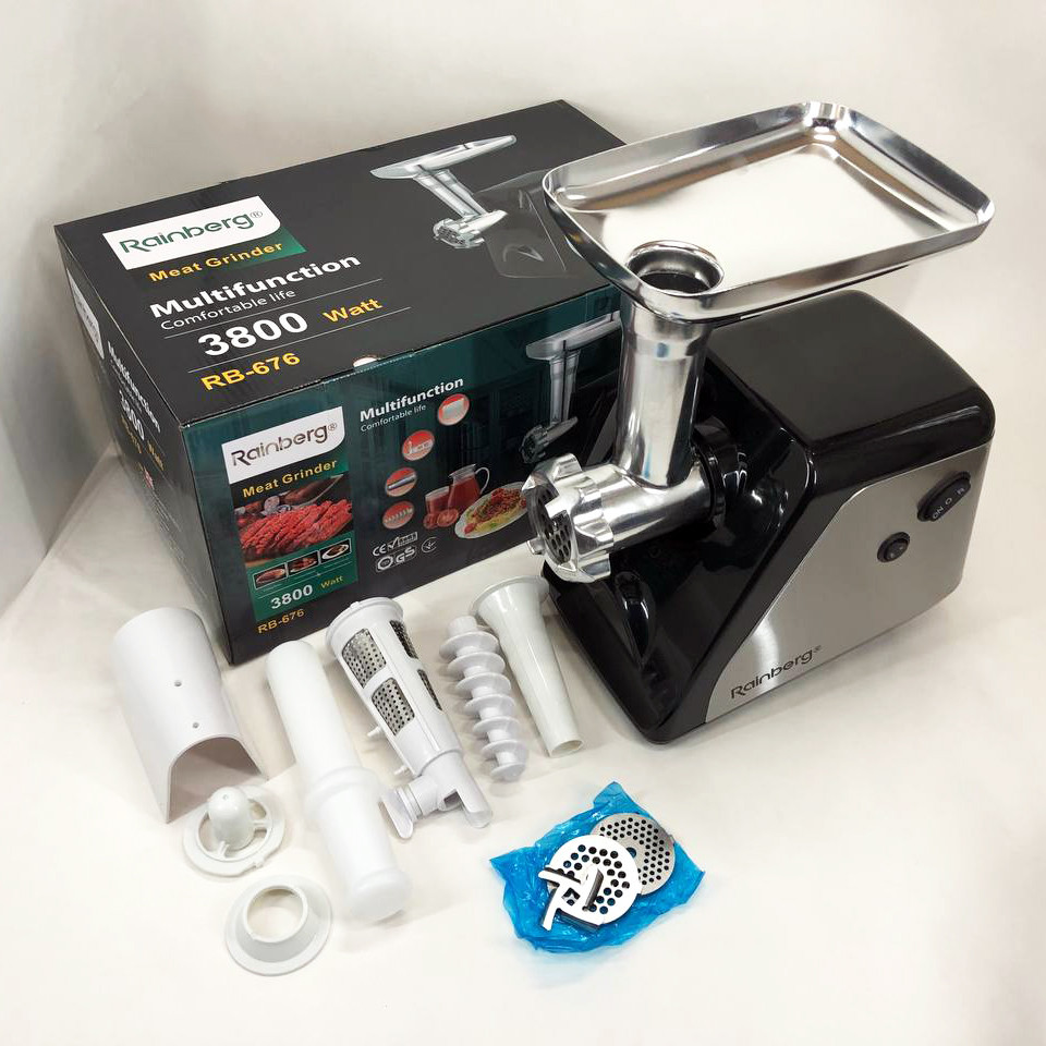 Мощная универсальная мясорубка, Бытовая электромясорубка для мяса с насадками, Мясорубка автомат LC-36 Львов - изображение 12