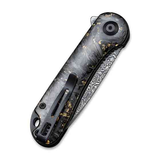 Нож складной карманный Civvi Elementum, (7.5 см) Damascus / Carbon Fiber серый Киев