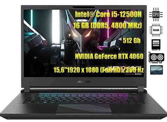Ноутбук: Gigabyte AORUS 15 9KF ( 9KF- E3EE353SD) 12500H (16Gb.512Gb.) RTX 4060. Харків