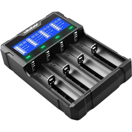 Зарядное устройство LiitoKala Lii-K4 + Рowerbank + LCD + Type-C для аккумуляторов (Li-ion IMR LiFe NiMH/CD) на 4 канала Киев