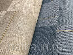 Шпалери вінілові на флізелін Sirpi AltaGamma Home 3 геометрія 3д кремові бежеві квадрати золотисті смуги Київ - фото 2