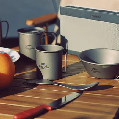 Чашка туристическая Naturehike NH20CJ005 титанова з ручкою 200 мл (6927595745762) Винница - изображение 7