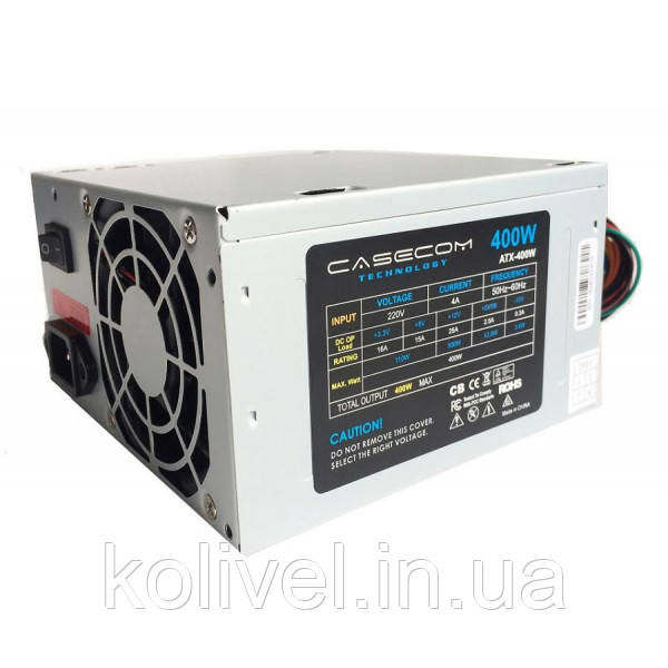 БЖ 400W Casecom, 120mm, 2хSATA, Bulk (CM 400 ATX) Киев - изображение 1