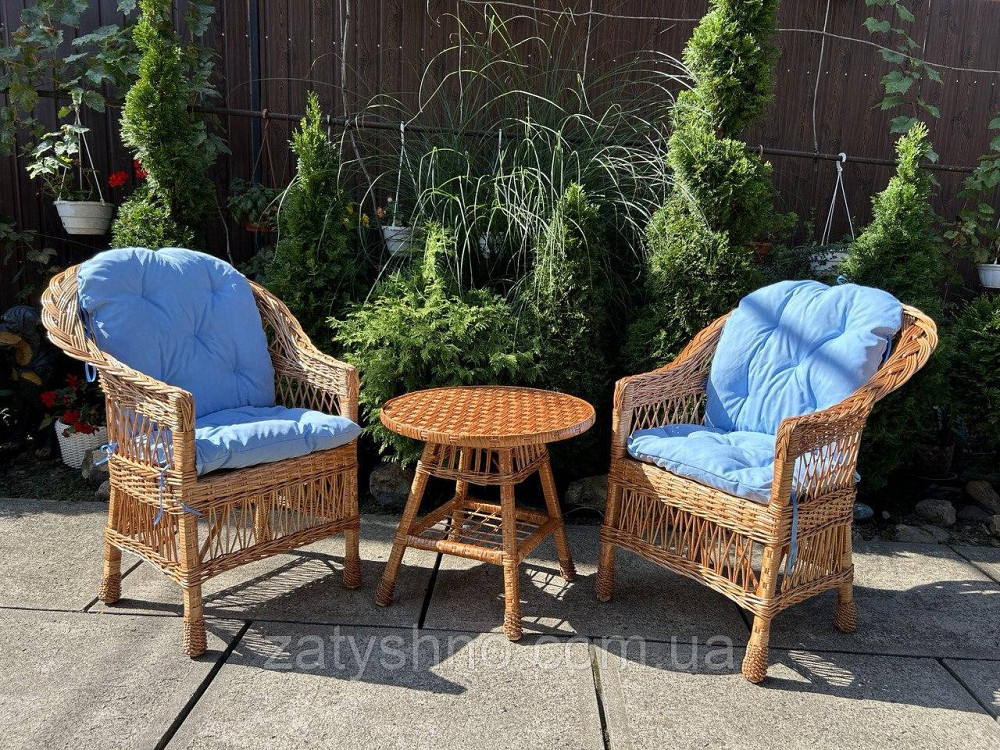 Меблі плетені з лози з накидками Київ - фото 7