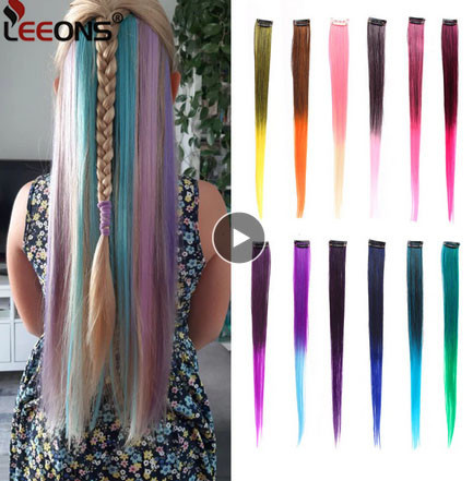 Пасмо для волосся кольорове блакитне 50 см Київ - фото 5