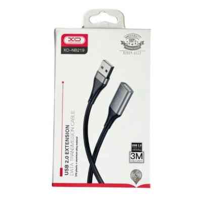 Дата кабель USB 2.0 AM/AM 3.0m black XO (NB-219-USB-3m) Вінниця
