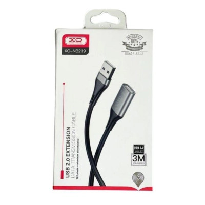 Дата кабель USB 2.0 AM/AM 3.0m black XO (NB-219-USB-3m) Вінниця - фото 2