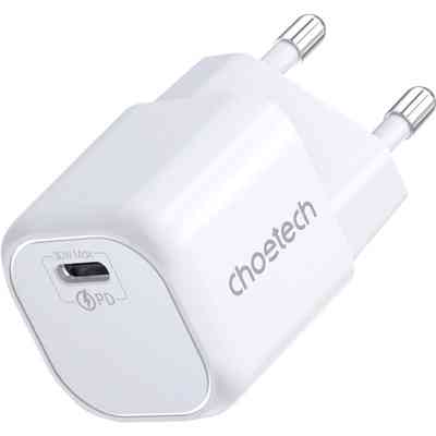 Зарядное устройство Choetech 1хUSB-C 30W PD QC3.0 PD5007 white (PD5007-EU-WH) Винница