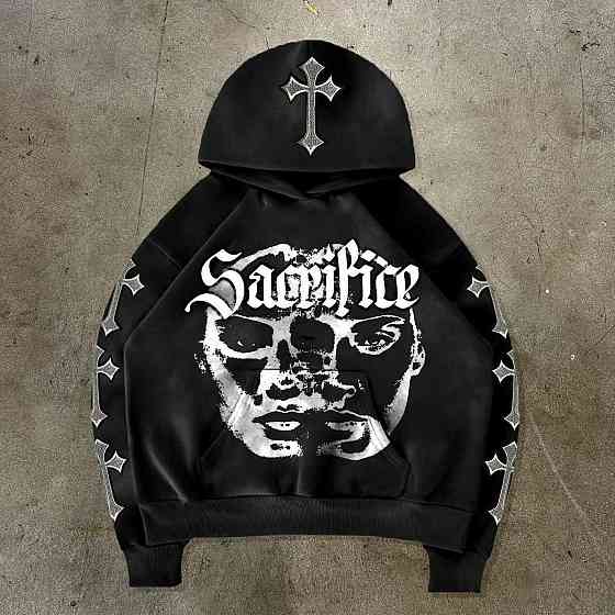 Худи, черная толстовка мужская, свитшот 2711253784 размер 48 Днепр