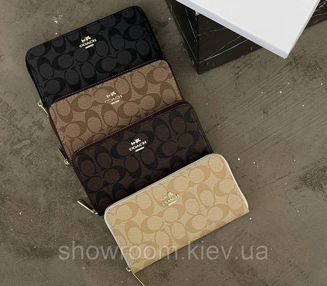 Брендовий жіночий гаманець на блискавці Coach (1377-2) Київ - фото 5