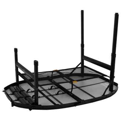 Туристичний стіл Bo-Camp Woodbine Oval 100x70 cm Black/Wood look (1404185) Вінниця