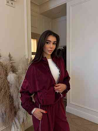 Женский велюровый костюм двойка кофта и штаны Одесса