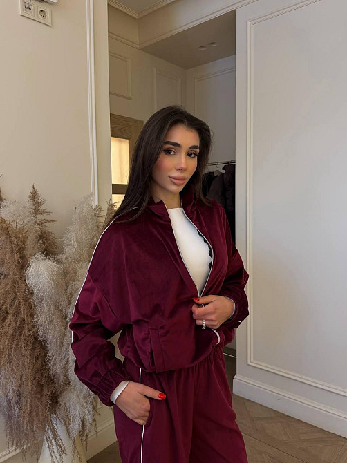Женский велюровый костюм двойка кофта и штаны Одесса - изображение 5