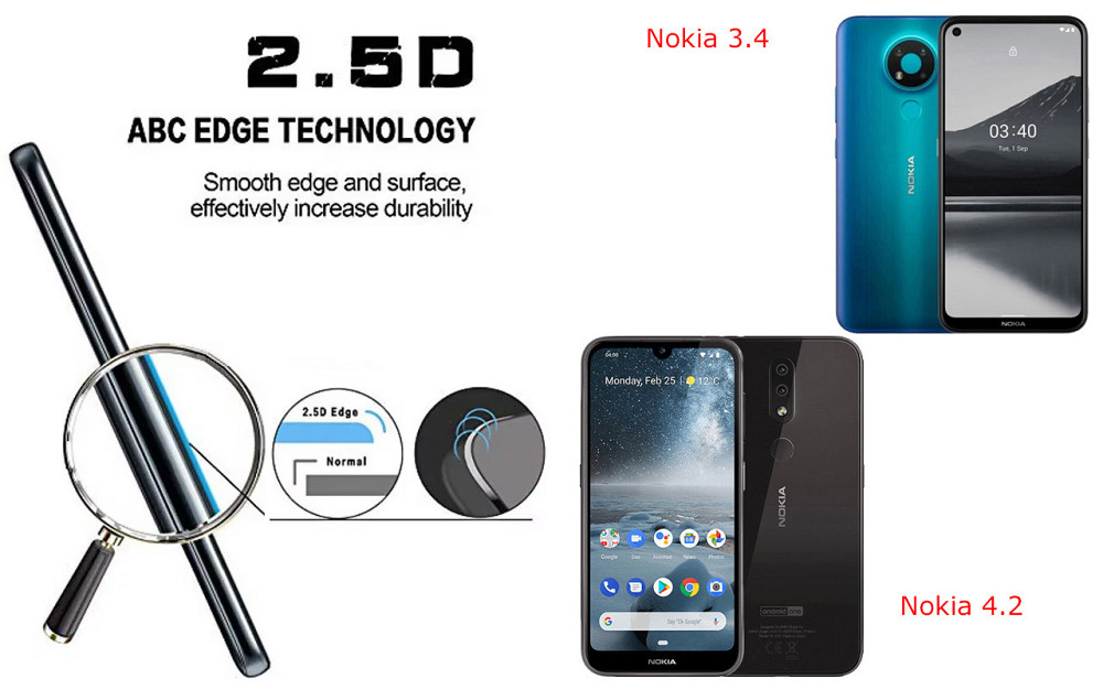 Защитное стекло ArmorGlass для Nokia 3.4, Nokia 4.2 – устойчивое к царапинам и ударам Киев - изображение 2