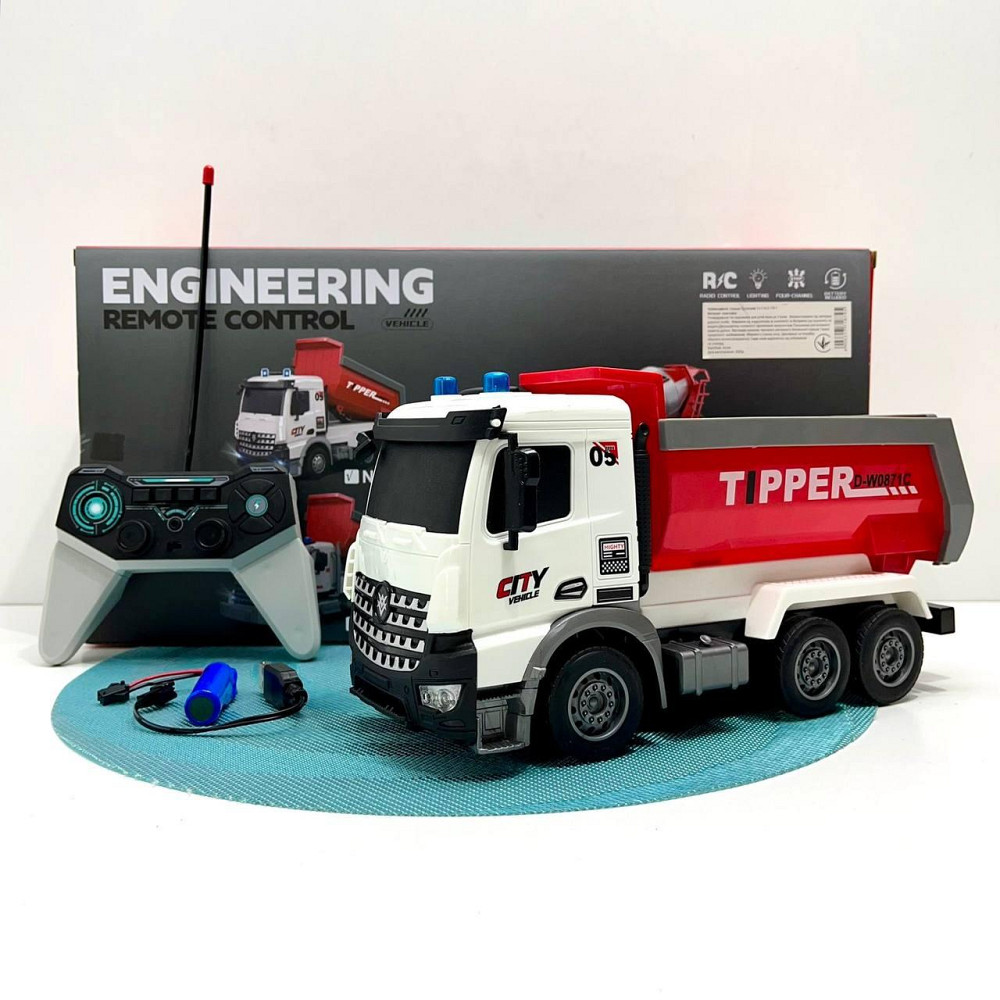 Машинка самоскид на радіокеруванні акумулятор підсвічування рухомі деталі Червона (YJ-114-2-116-1) Чернігів - фото 5