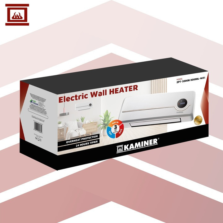 Электрический настенный обогреватель с WiFi и пультом управления Kaminer (26389) Нововолынск - изображение 8