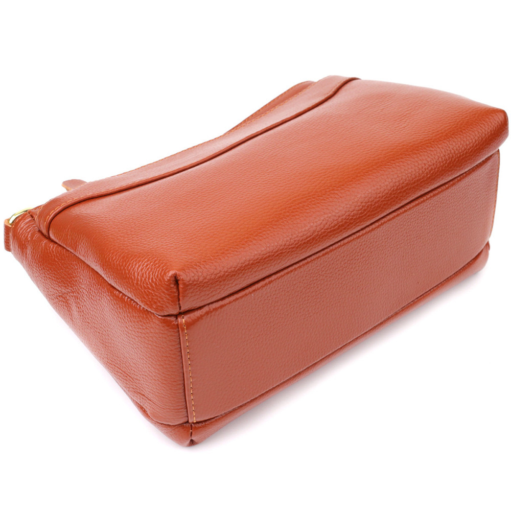 Жіноча сумка з натуральної шкіри з формостійким дном Vintage 22983 Коричневий Київ - фото 6