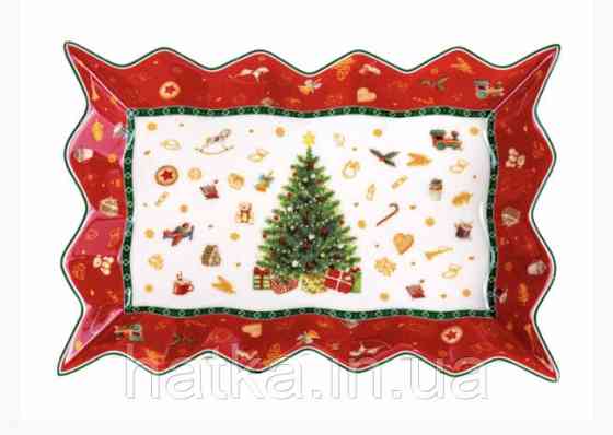 БЛЮДО НОВИЙ ГОДНЕ СЕРВОВАНЕ "CHRISTMAS DELIGHT" 36СМ + ПОДАРУНОВА ПАКОВАННЯ Київ