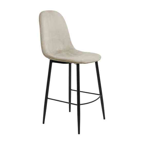 Стілець крісло барний м'який MacaoDesign U Jasmine 21 високі ніжки Світло-бежевий Київ