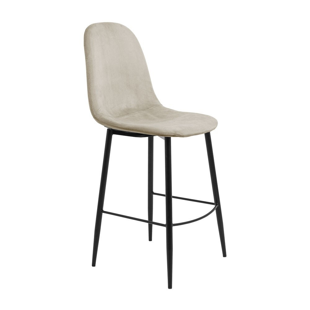 Стілець крісло барний м'який MacaoDesign U Jasmine 21 високі ніжки Світло-бежевий Київ - фото 1