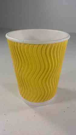 Паперові склянки кольорові гофровані 175 мл " Жовтий" Маестро (20 шт.) Харків