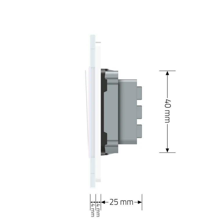 LIVOLO Вимикач універсальний 1-клавішний Livolo білий скло 250В 10А (VL-С7FCMKS-2WP) Коломия - фото 8