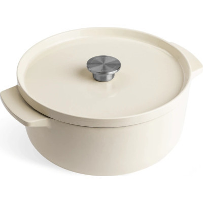 Каструля KitchenAid чавунна з кришкою 5,2 л Мигдалевий крем (CC006059-001) Вінниця - фото 1