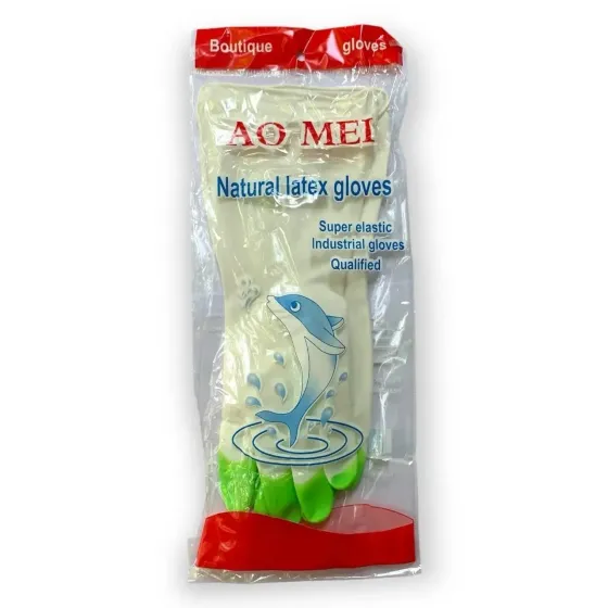 Гумові господарські рукавички Дельфін латексні водонепроникні з внутрішнім напиленням Харків