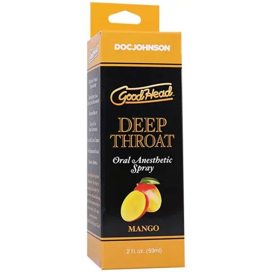 Спрей для мінету Doc Johnson GoodHead DeepThroat Spray - Mango 59 мл для глибокого мінету Львів