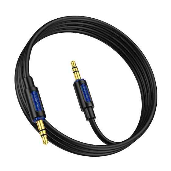 Аудіо кабель BOROFONE BL20 True sound silicone audio cable AUX Black Одеса