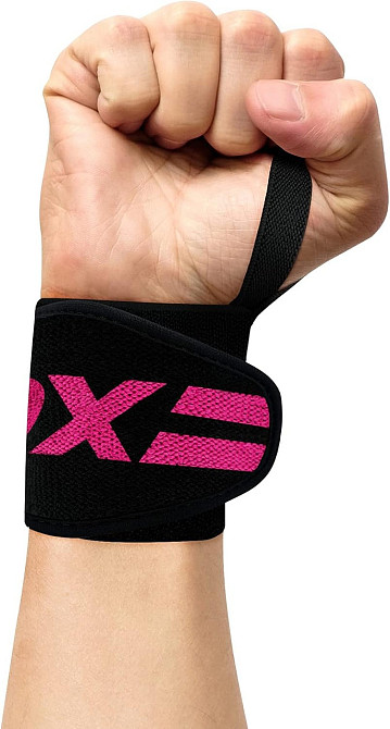 Бинты для запястий (кистевые бинты) RDX W2 Gym Wrist Wraps Pink Pro Киев - изображение 3