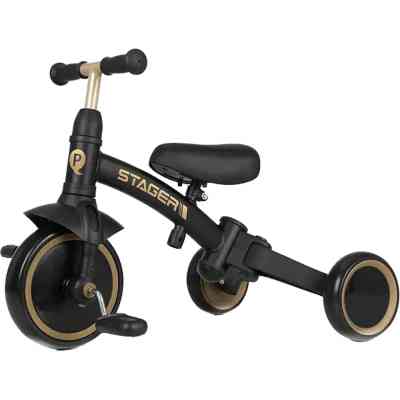 Детский велосипед QPlay Stager 3 в 1 з ручкою, біговел, Black (T80STAGERBlack) Винница