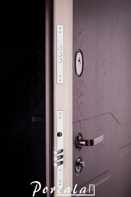 Двері вуличні, МДФ-фарбування по RAL,серія Преміум, модель Лозана, гнутий профіль, коробка 150 мм, полотно 105мм 850 Київ - фото 3