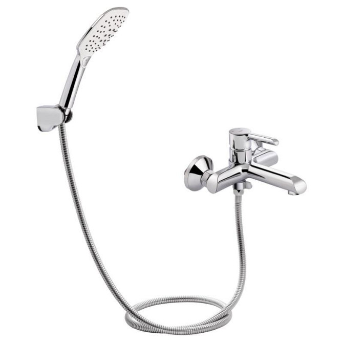 Змішувач для ванни з душовим гарнітуром Qtap Grand QTGRACRM006 Chrome Харків - фото 1