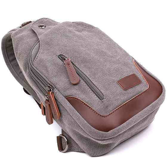 Удобная мужская сумка через плечо Vintage 20388 Серый Киев