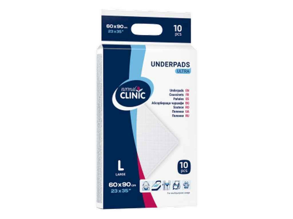 Пеленки для взрослых 10 ULTRA L 60x90см ТМ NORMAL CLINIQUE Киев - изображение 1