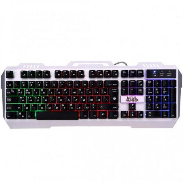 Клавиатура мультимедийная Defender Metal Hunter GK-140L (серебристая) Винница - изображение 1
