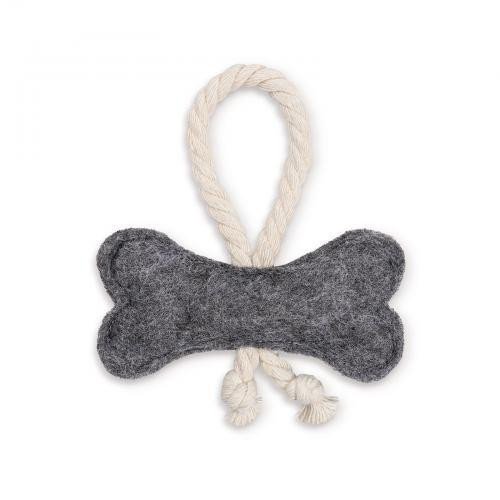 Игрушка Природа «Косточка маленькая» для собак, серая, 11х14х5,5 см Винница - изображение 2