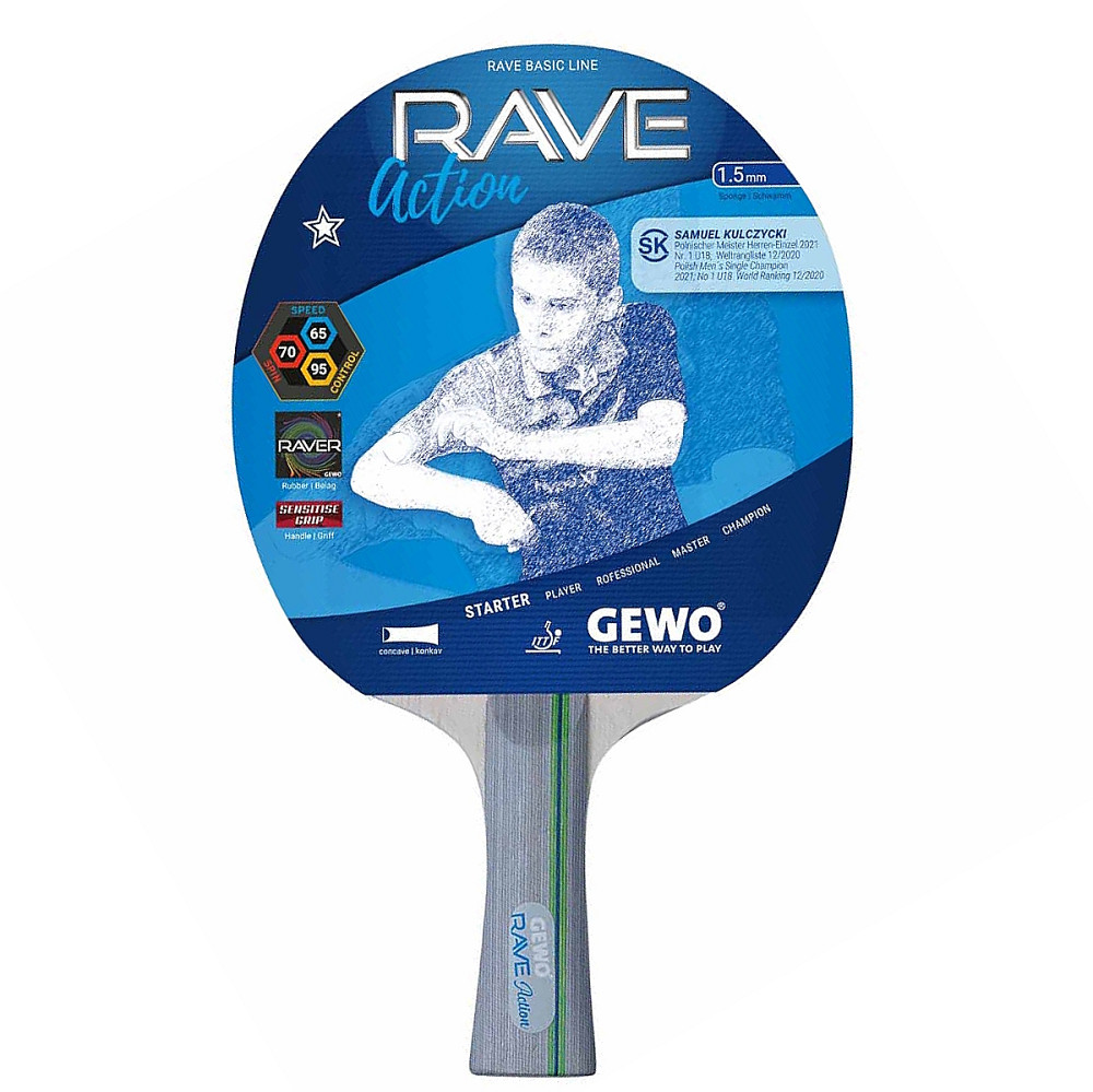 Ракетка для настільного тенісу Gewo Rave Action FL (860000001) Київ - фото 1