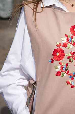 Вишита жилетка, жилетка — вишиванка  льон стрейч Київ