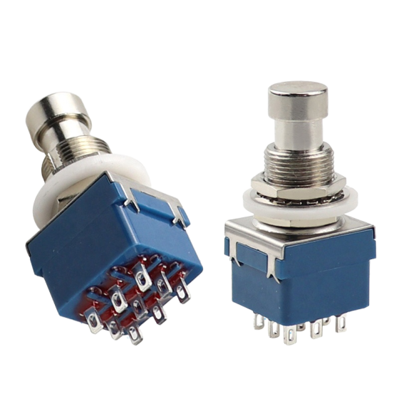 Ножний перемикач 3PDT з фіксацією для ефектів педалей Київ