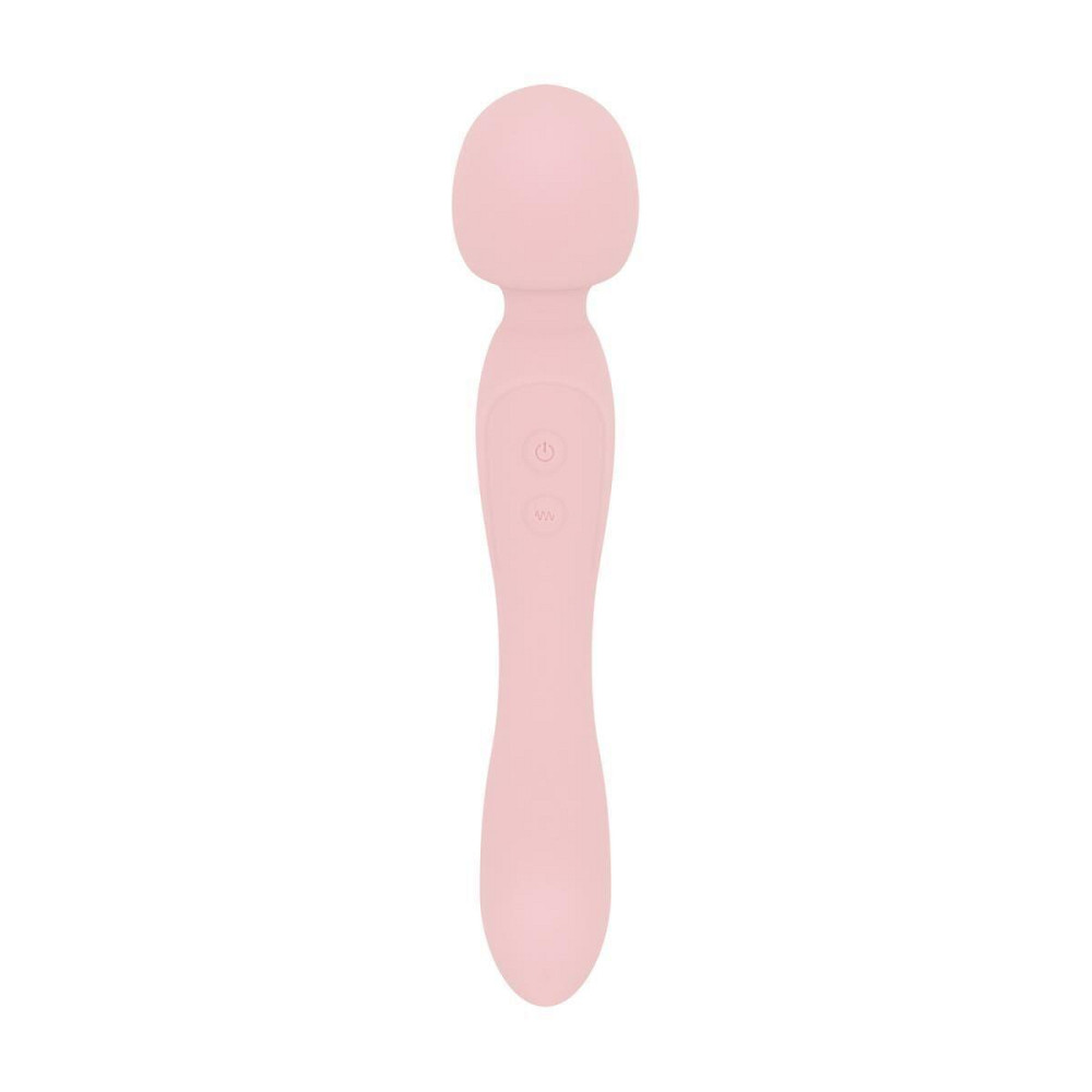 Вибромассажер Good Vibes Only - SIMI Double-Sided Wand Vibrator Soft Silicone - Pink Sex Aura Киев - изображение 4