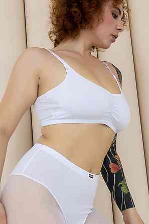 Бюстгальтер без кісточок на резинці знизу (без застібок) TotalFit T51-KHL11 XS, S, M, L, XL, XXL, 3XL, Белый Киев