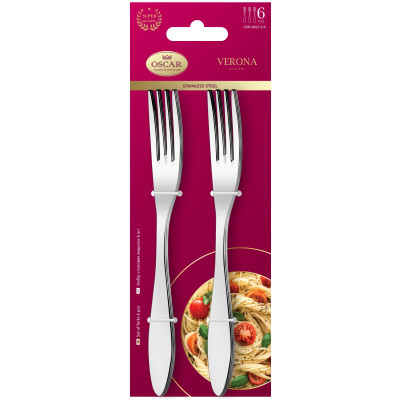 Столовая вилка Oscar Verona 6 шт (OSR-6002-3/6) Винница - изображение 2