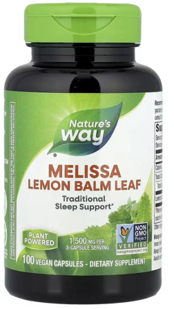 Меліса лимонний бальзам заспокійлива Nature's Way Melissa 100 капс Київ